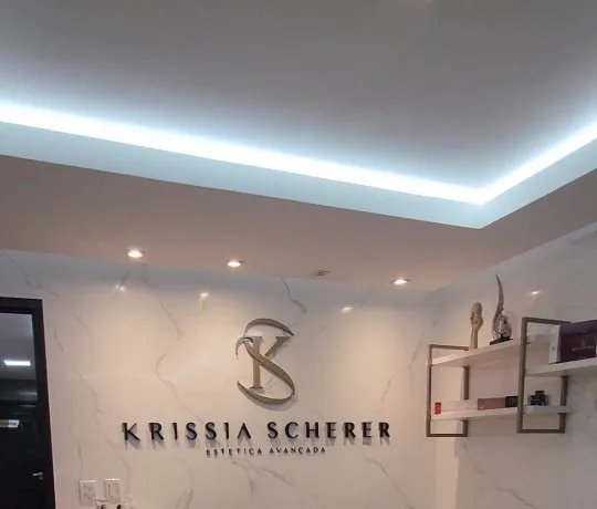 Recepção da clínica Krissia Scherer, em Crato